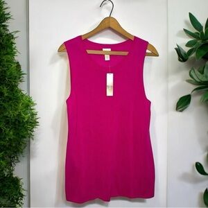 CHICO’S Europa Pink Valentines Day Date Night Layering Sleeveless Knit Tank Top